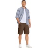 image:imageCOOFANDY Mens Cargo Shorts Casual Cotton Drawstring Short Elastic Waist Work Shorts with Multi PocketsBrown