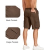 image:imageCOOFANDY Mens Cargo Shorts Casual Cotton Drawstring Short Elastic Waist Work Shorts with Multi PocketsBrown