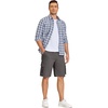 image:imageCOOFANDY Mens Cargo Shorts Casual Cotton Drawstring Short Elastic Waist Work Shorts with Multi PocketsDark Grey