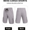 image:imageCOOFANDY Mens Cargo Shorts Casual Cotton Drawstring Short Elastic Waist Work Shorts with Multi PocketsLight Grey