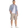 image:imageCOOFANDY Mens Cargo Shorts Casual Cotton Drawstring Short Elastic Waist Work Shorts with Multi PocketsLight Khaki