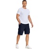 image:imageCOOFANDY Mens Cargo Shorts Casual Cotton Drawstring Short Elastic Waist Work Shorts with Multi PocketsNavy Blue