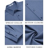 image:imageCOOFANDY Mens Casual Button Down Long Sleeve Untucked Denim Dress ShirtBlue