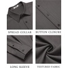image:imageCOOFANDY Mens Casual Button Down Long Sleeve Untucked Denim Dress ShirtDark Grey