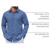 image:imageCOOFANDY Mens Casual Button Down Long Sleeve Untucked Denim Dress ShirtDenim Blue