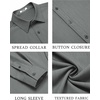 image:imageCOOFANDY Mens Casual Button Down Long Sleeve Untucked Denim Dress ShirtGrey
