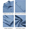image:imageCOOFANDY Mens Casual Button Down Long Sleeve Untucked Denim Dress ShirtLight Blue