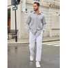 image:imageCOOFANDY Mens Casual Button Down Long Sleeve Untucked Denim Dress ShirtLight Grey