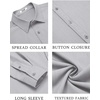 image:imageCOOFANDY Mens Casual Button Down Long Sleeve Untucked Denim Dress ShirtLight Grey