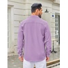 image:imageCOOFANDY Mens Casual Button Down Long Sleeve Untucked Denim Dress ShirtLight Purple