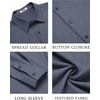 image:imageCOOFANDY Mens Casual Button Down Long Sleeve Untucked Denim Dress ShirtNavy Blue