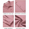 image:imageCOOFANDY Mens Casual Button Down Long Sleeve Untucked Denim Dress ShirtPurple Red