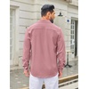 image:imageCOOFANDY Mens Casual Button Down Long Sleeve Untucked Denim Dress ShirtPurple Red