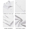 image:imageCOOFANDY Mens Casual Button Down Long Sleeve Untucked Denim Dress ShirtWhite