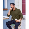 image:imageCOOFANDY Mens Casual Button Down Shirt Long Sleeve Wrinkle Free Shirts Stretch Dress ShirtArmy Green