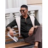 image:imageCOOFANDY Mens Casual Button Down Shirt Long Sleeve Wrinkle Free Shirts Stretch Dress ShirtBlack