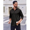 image:imageCOOFANDY Mens Casual Button Down Shirt Long Sleeve Wrinkle Free Shirts Stretch Dress ShirtBlack
