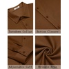 image:imageCOOFANDY Mens Casual Button Down Shirt Long Sleeve Wrinkle Free Shirts Stretch Dress ShirtBrown