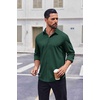 image:imageCOOFANDY Mens Casual Button Down Shirt Long Sleeve Wrinkle Free Shirts Stretch Dress ShirtGreen