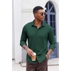 image:imageCOOFANDY Mens Casual Button Down Shirt Long Sleeve Wrinkle Free Shirts Stretch Dress ShirtGreen