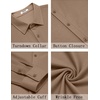 image:imageCOOFANDY Mens Casual Button Down Shirt Long Sleeve Wrinkle Free Shirts Stretch Dress ShirtKhaki