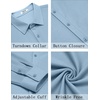 image:imageCOOFANDY Mens Casual Button Down Shirt Long Sleeve Wrinkle Free Shirts Stretch Dress ShirtLight Blue