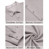 image:imageCOOFANDY Mens Casual Button Down Shirt Long Sleeve Wrinkle Free Shirts Stretch Dress ShirtLight Gray
