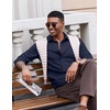 image:imageCOOFANDY Mens Casual Button Down Shirt Long Sleeve Wrinkle Free Shirts Stretch Dress ShirtNavy Blue