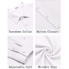 image:imageCOOFANDY Mens Casual Button Down Shirt Long Sleeve Wrinkle Free Shirts Stretch Dress ShirtWhite