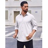 image:imageCOOFANDY Mens Casual Button Down Shirt Long Sleeve Wrinkle Free Shirts Stretch Dress ShirtWhite
