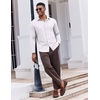 image:imageCOOFANDY Mens Casual Button Down Shirt Long Sleeve Wrinkle Free Shirts Stretch Dress ShirtWhite