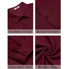 image:imageCOOFANDY Mens Casual Button Down Shirt Long Sleeve Wrinkle Free Shirts Stretch Dress ShirtWine Red