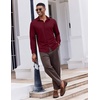 image:imageCOOFANDY Mens Casual Button Down Shirt Long Sleeve Wrinkle Free Shirts Stretch Dress ShirtWine Red