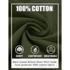 image:imageCOOFANDY Mens Casual Button Down Shirts Long Sleeve Cotton Beach Wedding Shirt Summer Linen Shirt for MenArmy Green