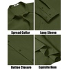image:imageCOOFANDY Mens Casual Button Down Shirts Long Sleeve Cotton Beach Wedding Shirt Summer Linen Shirt for MenArmy Green