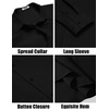 image:imageCOOFANDY Mens Casual Button Down Shirts Long Sleeve Cotton Beach Wedding Shirt Summer Linen Shirt for MenBlack
