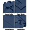 image:imageCOOFANDY Mens Casual Button Down Shirts Long Sleeve Cotton Beach Wedding Shirt Summer Linen Shirt for MenDark Blue