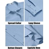 image:imageCOOFANDY Mens Casual Button Down Shirts Long Sleeve Cotton Beach Wedding Shirt Summer Linen Shirt for MenLight Blue