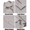 image:imageCOOFANDY Mens Casual Button Down Shirts Long Sleeve Cotton Beach Wedding Shirt Summer Linen Shirt for MenLight Grey