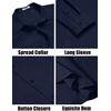 image:imageCOOFANDY Mens Casual Button Down Shirts Long Sleeve Cotton Beach Wedding Shirt Summer Linen Shirt for MenNavy Blue