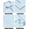 image:imageCOOFANDY Mens Casual Button Down Shirts Long Sleeve Cotton Beach Wedding Shirt Summer Linen Shirt for MenSky Blue