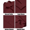 image:imageCOOFANDY Mens Casual Button Down Shirts Long Sleeve Cotton Beach Wedding Shirt Summer Linen Shirt for MenWine Red