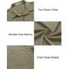 image:imageCOOFANDY Mens Casual Button Down Shirts Long Sleeve Untucked Shirts Regular Fit Linen ShirtArmy Green