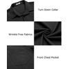 image:imageCOOFANDY Mens Casual Button Down Shirts Long Sleeve Untucked Shirts Regular Fit Linen ShirtBlack