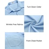 image:imageCOOFANDY Mens Casual Button Down Shirts Long Sleeve Untucked Shirts Regular Fit Linen ShirtBlue