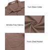 image:imageCOOFANDY Mens Casual Button Down Shirts Long Sleeve Untucked Shirts Regular Fit Linen ShirtBrown