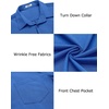 image:imageCOOFANDY Mens Casual Button Down Shirts Long Sleeve Untucked Shirts Regular Fit Linen ShirtDark Blue