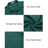 image:imageCOOFANDY Mens Casual Button Down Shirts Long Sleeve Untucked Shirts Regular Fit Linen ShirtDark Green