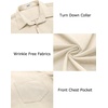 image:imageCOOFANDY Mens Casual Button Down Shirts Long Sleeve Untucked Shirts Regular Fit Linen ShirtKhaki