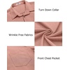 image:imageCOOFANDY Mens Casual Button Down Shirts Long Sleeve Untucked Shirts Regular Fit Linen ShirtPink